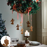 Rust Angel Metal Ornament Set of 6-Lange General Store