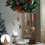 Rust Primitive Star Metal Ornament Set of 6-Lange General Store