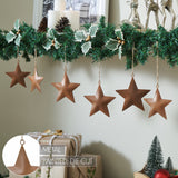 Rust Star Metal Ornament Set of 6-Lange General Store
