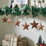 Rust Star Metal Ornament Set of 6-Lange General Store