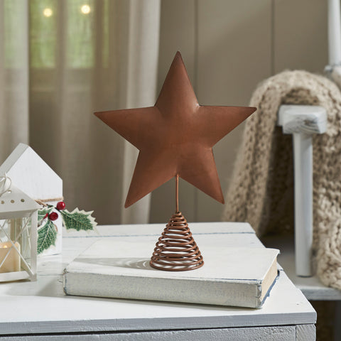 Rust Star Metal Tree Topper-Lange General Store