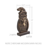 Rustic Cheer Dark Wooden Santa-Lange General Store