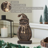 Rustic Cheer Dark Wooden Santa-Lange General Store