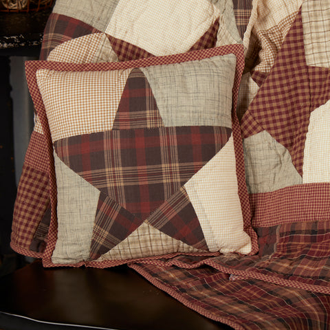 Rustic Star Quilted 12x12 Pillow-Lange General Store