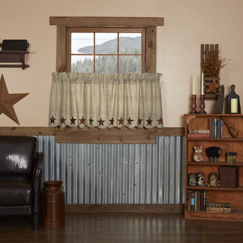 Abilene Star Tier Curtains 24"-Lange General Store