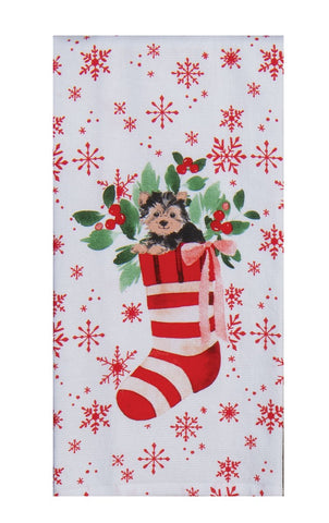 Santa Paws Stocking Pups Terry Towel-Lange General Store