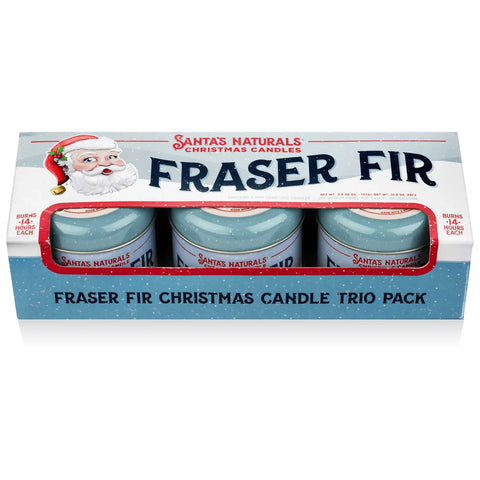 Santa's Naturals Christmas Candle - Fraser Fir 3.5oz Mini Set of 3-Lange General Store