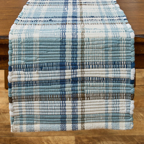 Saxe Blue Chindi Table Runners-Lange General Store