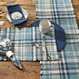 Saxe Blue Chindi Table Runners-Lange General Store