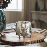 Silver Christmas Mercury Glass Candle Holder-Lange General Store