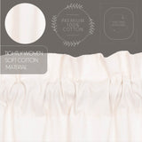 Simple Life Flax Antique White Short Panel Curtains-Lange General Store