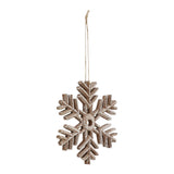 Snowflake Ornament Feathered Finish-Lange General Store