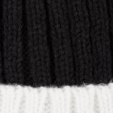 Sofia Ribbed Beanie - Black/White-Lange General Store