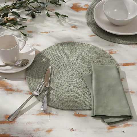 Solid Laurel Braided Placemats-Lange General Store