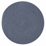 Solid Marine Blue Braided Placemats-Lange General Store
