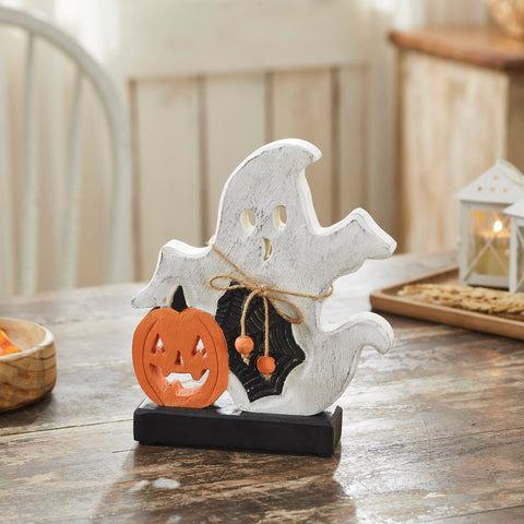 Spooky Jack-O-Lantern Wooden Ghost-Lange General Store