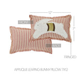 Spring In Bloom Applique Leaping Bunny Pillow-Lange General Store