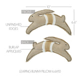 Spring In Bloom Leaping Bunny Pillow-Lange General Store