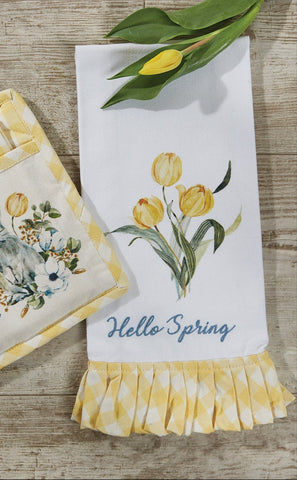 Spring Tulips Decorative Dishtowel-Lange General Store
