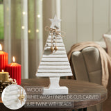 Starbright Distressed White Wooden Tree-Lange General Store