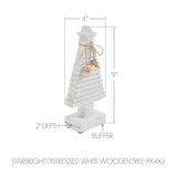 Starbright Distressed White Wooden Tree-Lange General Store