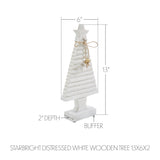 Starbright Distressed White Wooden Tree-Lange General Store
