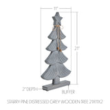 Starry Pine Distressed Grey Wooden Tree-Lange General Store