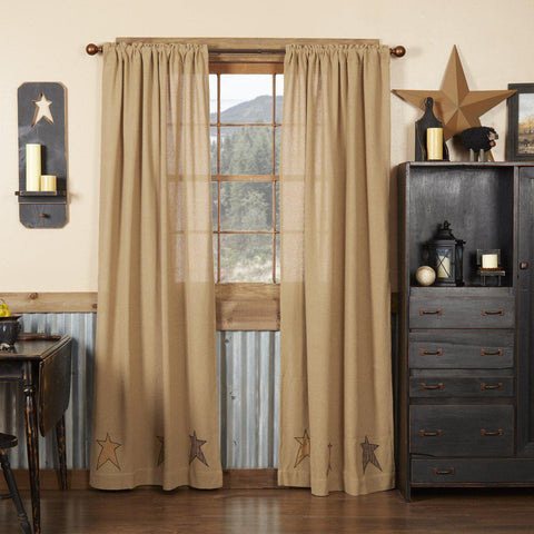 Stratton Burlap Panel Curtains-Lange General Store
