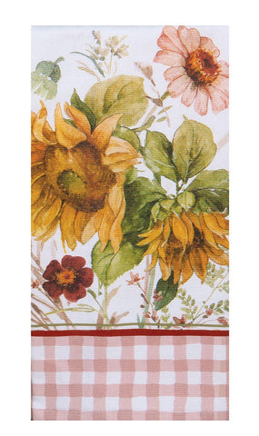 Sunflower Whispers Floral Terry Towel-Lange General Store