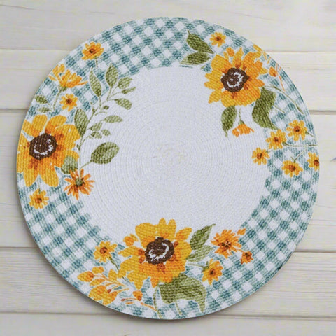 Sunflowers Forever Braided Placemat-Lange General Store