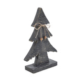 Three-Tiered Pine Distressed Dark Grey Wooden Tree-Lange General Store