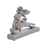 Through the Snow Distressed Grey Wooden Reindeer-Lange General Store