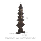 Tidings Timber Dark Wooden Trees-Lange General Store
