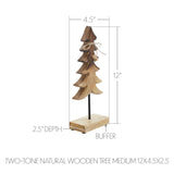 Two-Tone Natural Wooden Tree-Lange General Store