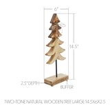 Two-Tone Natural Wooden Tree-Lange General Store
