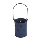 Votive Candle Holder w/Stars Cutout Navy-Lange General Store