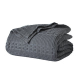 Waffle Weave Dark Gray Blanket-Lange General Store