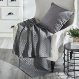Waffle Weave Dark Gray Throw-Lange General Store