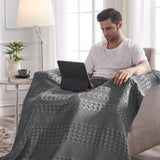 Waffle Weave Dark Gray Throw-Lange General Store