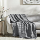 Waffle Weave Dark Gray Throw-Lange General Store