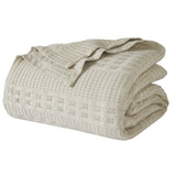 Waffle Weave Natural Blanket-Lange General Store