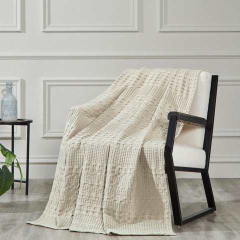Waffle Weave Natural Throw-Lange General Store