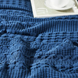 Waffle Weave Navy Blue Euro Sham Set of 2-Lange General Store