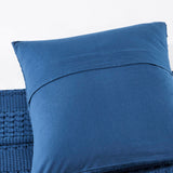 Waffle Weave Navy Blue Pillow Cover Set of 2-Lange General Store