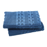 Waffle Weave Navy Blue Sham Set of 2-Lange General Store
