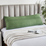 Waffle Weave Olive Green Body Pillow Cover-Lange General Store