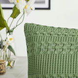 Waffle Weave Olive Green Pillow Cover Set of 2-Lange General Store