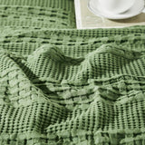 Waffle Weave Olive Green Pillow Cover Set of 2-Lange General Store