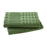 Waffle Weave Olive Green Sham Set of 2-Lange General Store