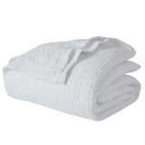 Waffle Weave White Blanket-Lange General Store